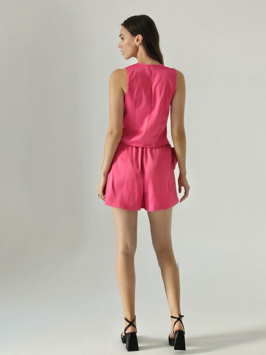 Damen Satinrock Fuchsia Skort Stil
