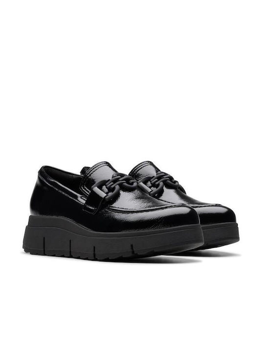 Clarks Leder Damen Mokassins in Schwarz Farbe