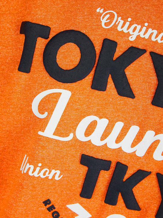 Tokyo Laundry Herren T-Shirt Kurzarm Orange