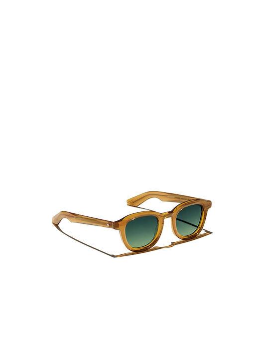 Moscot Sunglasses with Beige Plastic Frame and Green Lens DAHVEN BLONDE FORESTWOOD