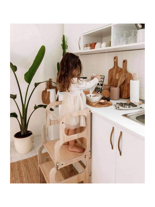 Learning Tower for Painting made of Wood Brown Larisa & Pumpkin