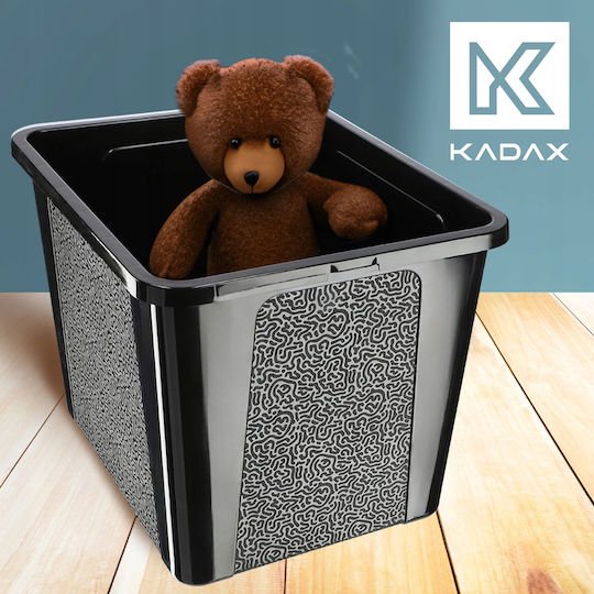 Kadax Kunststoff Aufbewahrungsbox mit Deckel Schwarz 30Es 1Stück