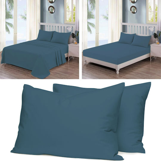 Casa Colori Ημίδιπλο 120x200+30εκ. με Λάστιχο Navy Casa Colori Ημίδιπλο 120x200+30εκ. με Λάστιχο Navy