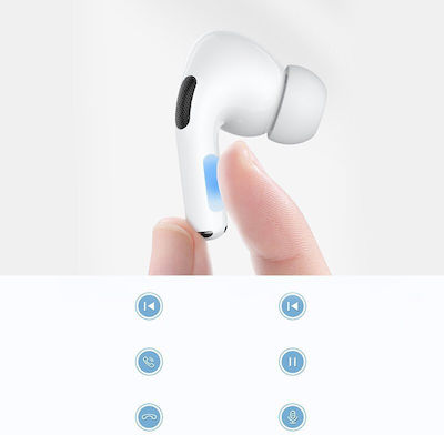 Joyroom JR-T03S-Pro In-ear Bluetooth Handsfree Earphones with Charging Case Whitά