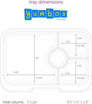 Yumbox Πλαστικό Παιδικό Δοχείο Φαγητού Μονόκεροι Μωβ