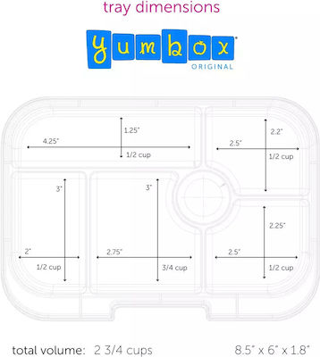 Yumbox Original Plastic Kids' Food Container Purple