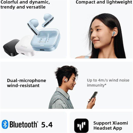 Xiaomi Redmi Buds 6 Active Bluetooth Handsfree Earphones with Sweat Resistance and Charging Case Blue