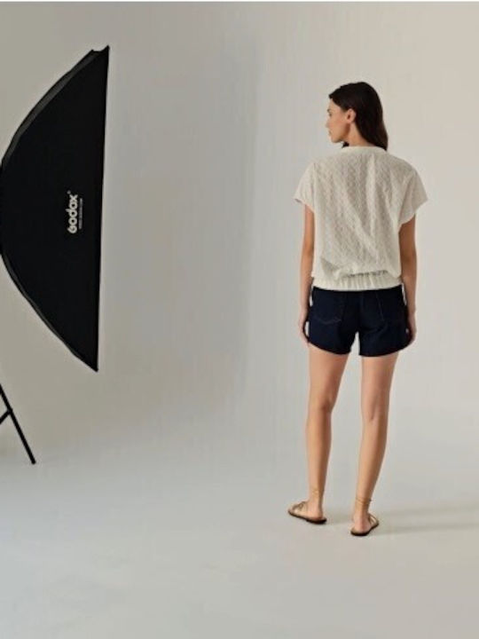 Damen-Jeansshorts mit handgefertigter Stickerei