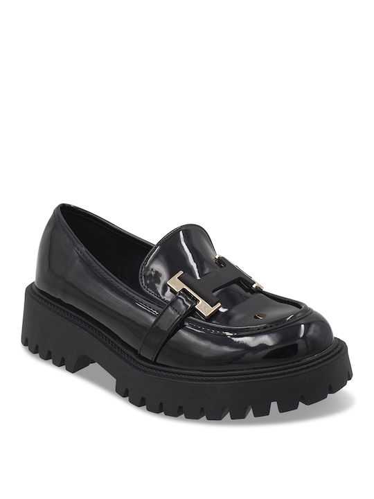 Tsouderos Shoes Damen Loafers in Schwarz Farbe