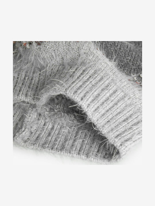 Kinder Mütze Gestrickt Gray