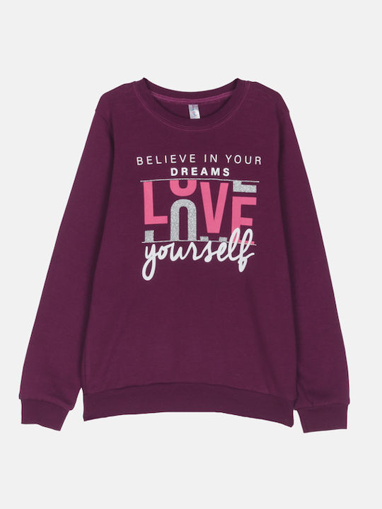 Joyce Kids' Pajamas Winter Purple Love Yourself Joyce Kids' Pajamas Winter Purple Love Yourself