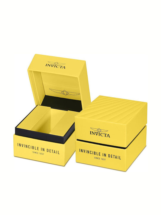 Invicta Ανδρικό Ρολόι 42mm Αυτόματο με Ασημί Μεταλλικό Μπρασελέ
