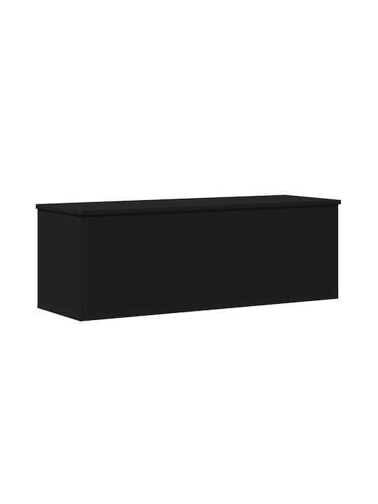 vidaXL Wooden Decorative Trunk Black 102x35x35cm