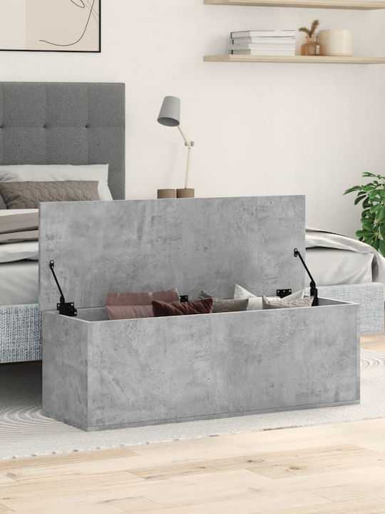 vidaXL Wooden Decorative Trunk Gray 102x35x35cm
