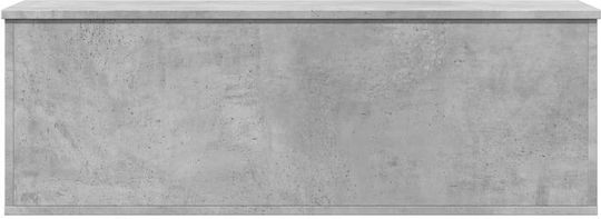 vidaXL Wooden Decorative Trunk Gray 102x35x35cm
