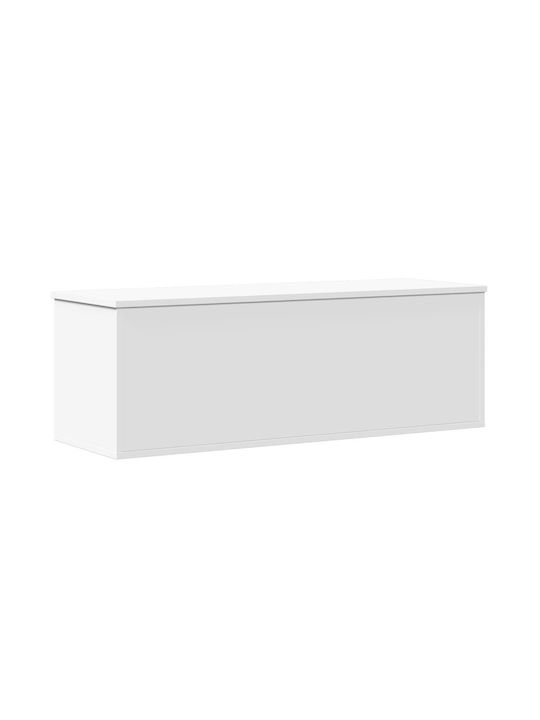 vidaXL Декоративна куфар Дърво Бял 102x35x35бр