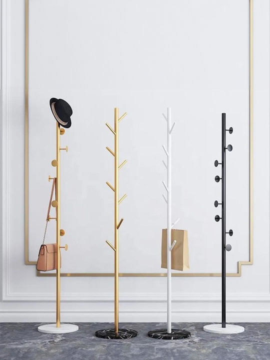 Metallic Coat Rack Black 38x38x176cm