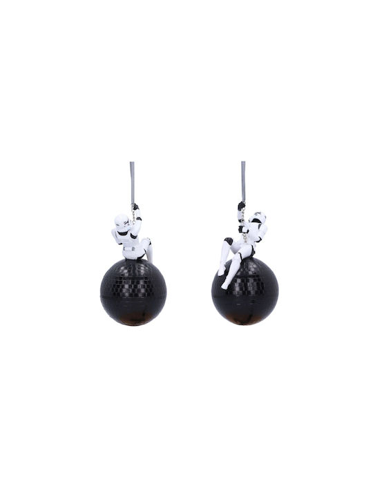 Hängendes Abbildung Ornament Kunststoff Schwarz 12cm