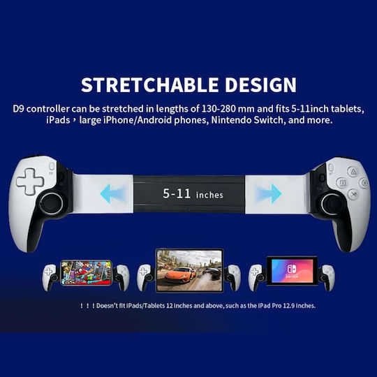 Techsuit BSP-D9 Ασύρματο Gamepad για Android / PC / PS3 / PS4 / Switch / iOS Μαύρο