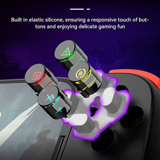 Techsuit D6 DP Ασύρματο Gamepad για Android / PC / PS3 / PS4 / Switch / iOS Μαύρο