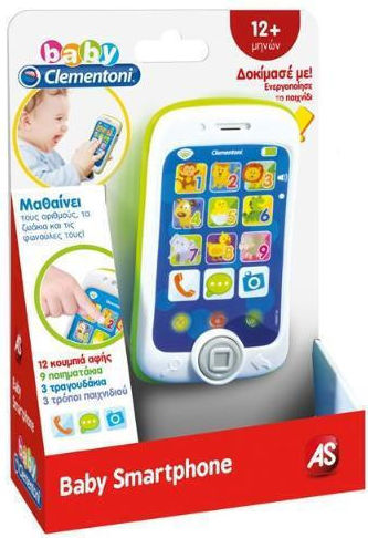 Baby Clementoni Smartphone Touch & Play Telephone Toy with Music for 12+ Months