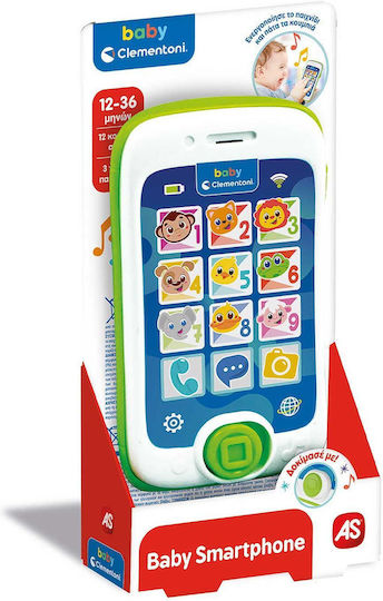 Baby Clementoni Smartphone Touch & Play Telephone Toy with Music for 12+ Months
