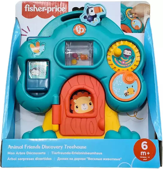 Fisher Price Превозно средство Animal Friends Discovery със звуци за 6++ месеца Къщичка на дърво