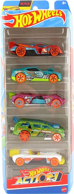 Hot Wheels Αυτοκινητάκια 1:64 Σετ Των 5: Action Autoset Aktion für 3++ Jahre