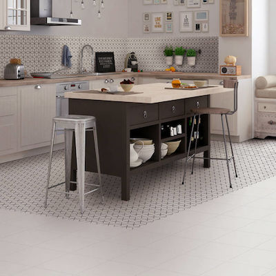 Keros Alhambra Floor / Kitchen Wall / Bathroom Matte Porcelain Tile 25x25cm Negro