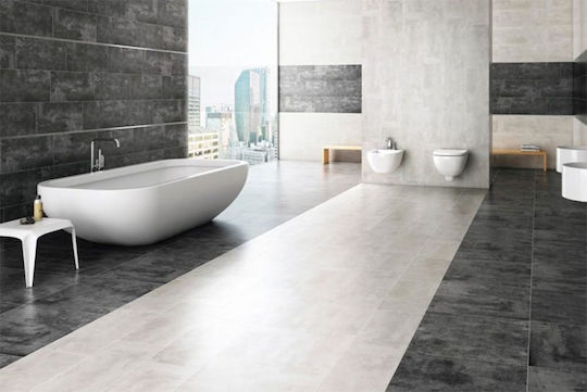 Stn Ceramica Smart Πλακάκι Τοίχου Κουζίνας / Μπάνιου Κεραμικό Ματ 50x25cm Grafito