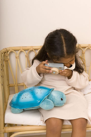 Cloud b Sleep Toy Twinkling Twilight Turtle made of Fabric with Light and Sounds for 0++ Months Aqua