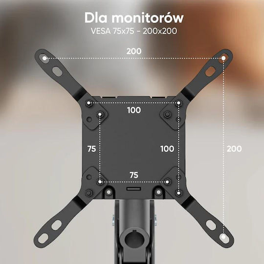 Onkron G130 Стойка Монитор до 57" Черна