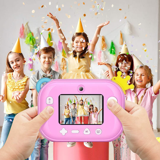 Skysonic Instant Kids Kinderkamera 12MP Einhorn Rosa