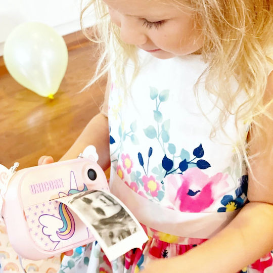 Skysonic Instant Kids Kinderkamera 12MP Einhorn Rosa