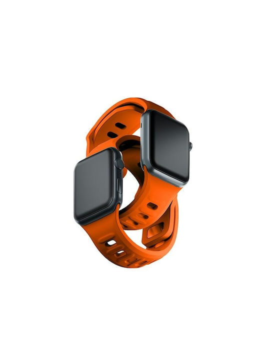 3MK Armband Silikon mit Pin Orange (Apple Watch 44/45/46mm/Ultra 49mm)