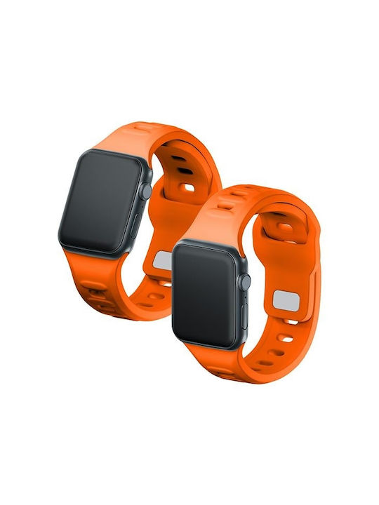 3MK Armband Silikon mit Pin Orange (Apple Watch 44/45/46mm/Ultra 49mm)