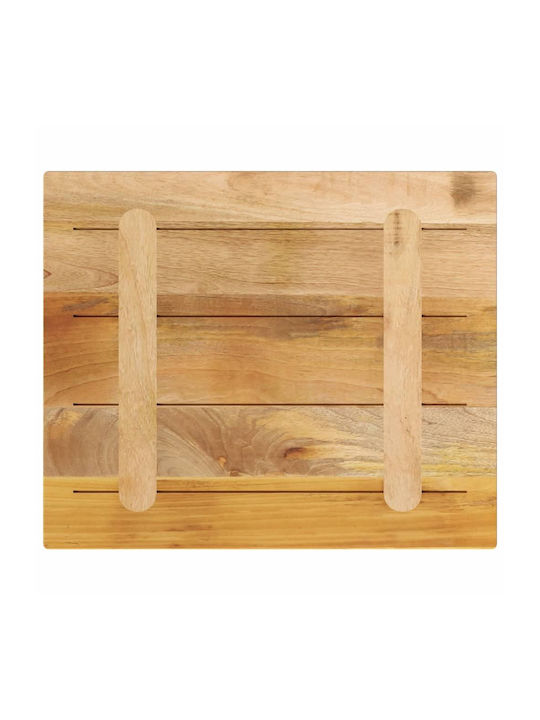vidaXL Правоъгълена Повърхност на масата Масивно дърво Mango - Brown 60x50x3.8см 371392 1бр