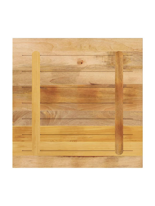 vidaXL Square Table Surface made of Solid Wood Mango - Brown 70x70x1.5cm 371340 1pcs