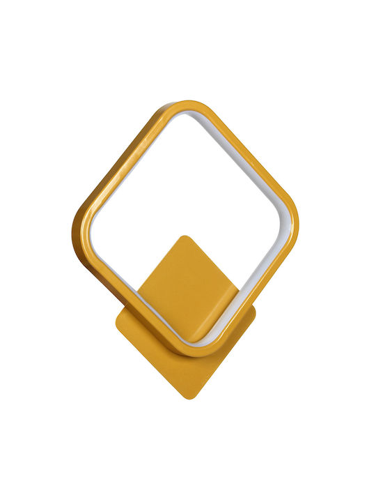 Keskor Lamp Wall with Integrated LED Gold 25x25x6cm