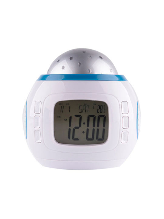 Tabletop Digital Clock with Alarm White AK234