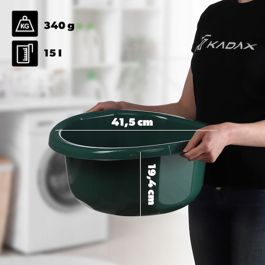 Kadax Basin Round Capacity 15lt Green