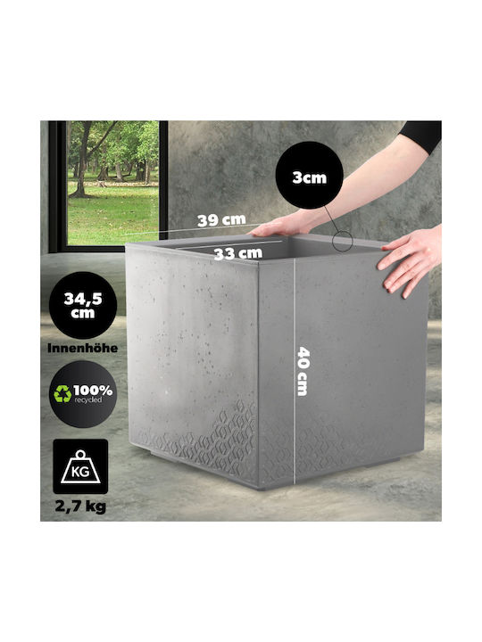 Kadax Ghiveci Plastic Antracit 40x40x40cm.