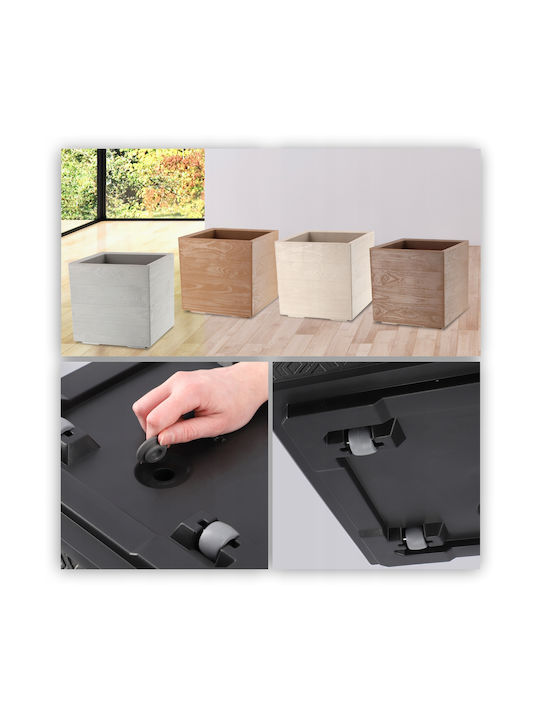 Kadax Ghiveci Plastic Antracit 40x40x40cm.