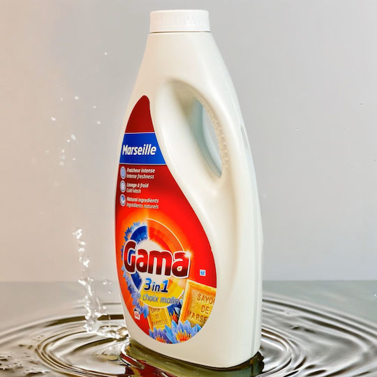 Gama Brands Συμπυκνωμένο Υγρό Απορρυπαντικό Μασσαλίας για Χρωματιστά Ρούχα (44 Μεζούρες)