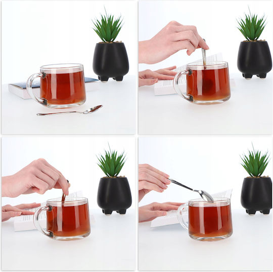 Kadax Set de Linguri Cafea / ceai Inoxidabile Argintiu 3buc