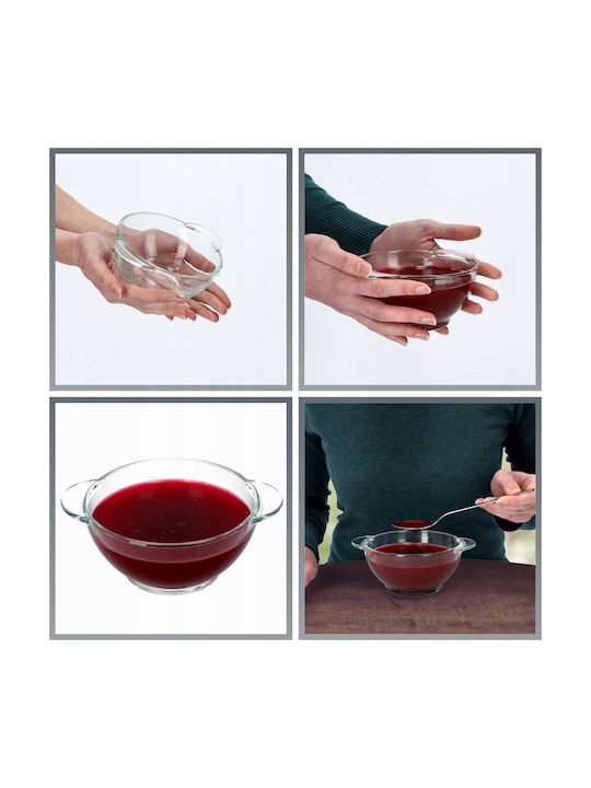 Kadax Serving Bowl Round Glass Transparent