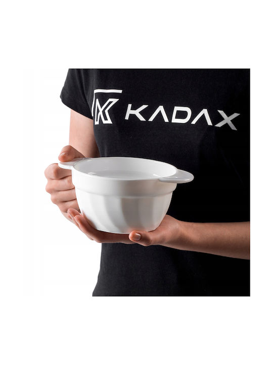 Kadax Serving Bowl Round Glass White with Diameter 18.5cm 6pcs