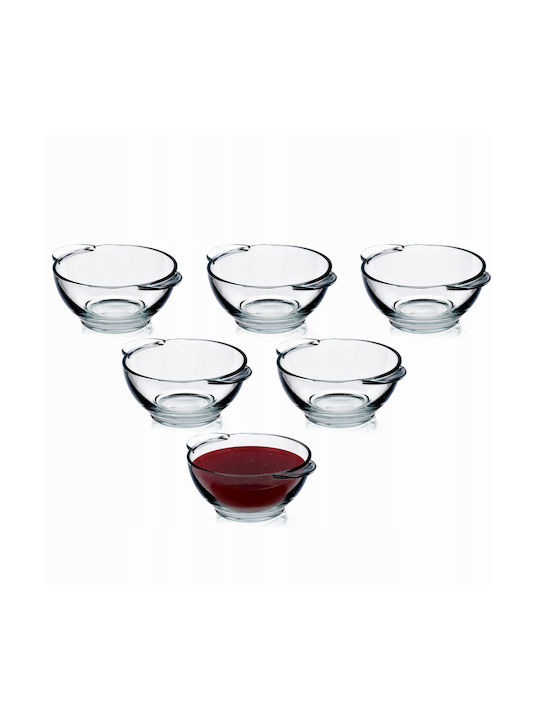 Kadax Bol de Servire Rotund Sticlă Transparent 6buc