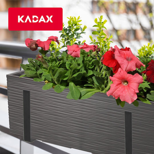 Kadax Ζαρντινιέρα Πλαστική Γκρι 19x56εκ.