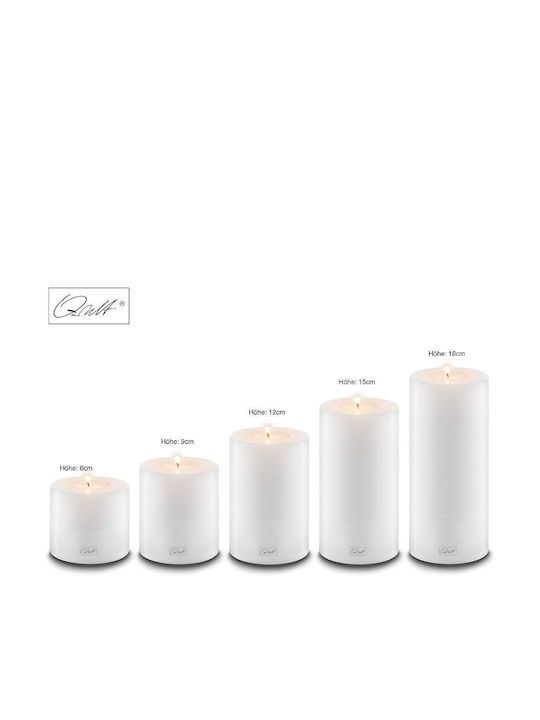 Qult Candle Holder suitable for Tealights Plastic in White Color 12x12x8cm 1pcs